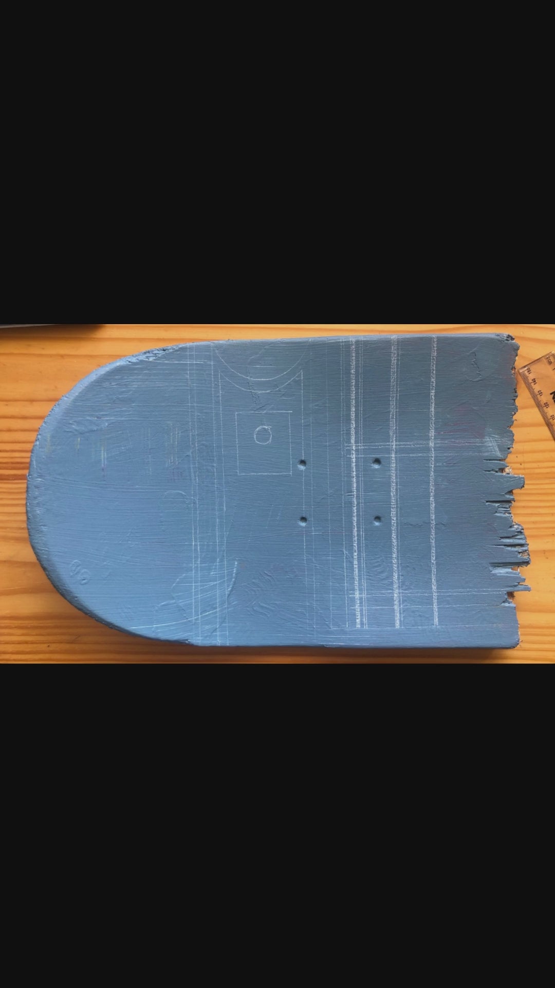 Acrylic paint and graphite on up-cycled skateboard. Original artwork & video by Cape Town based artist Groovy Notion Art.